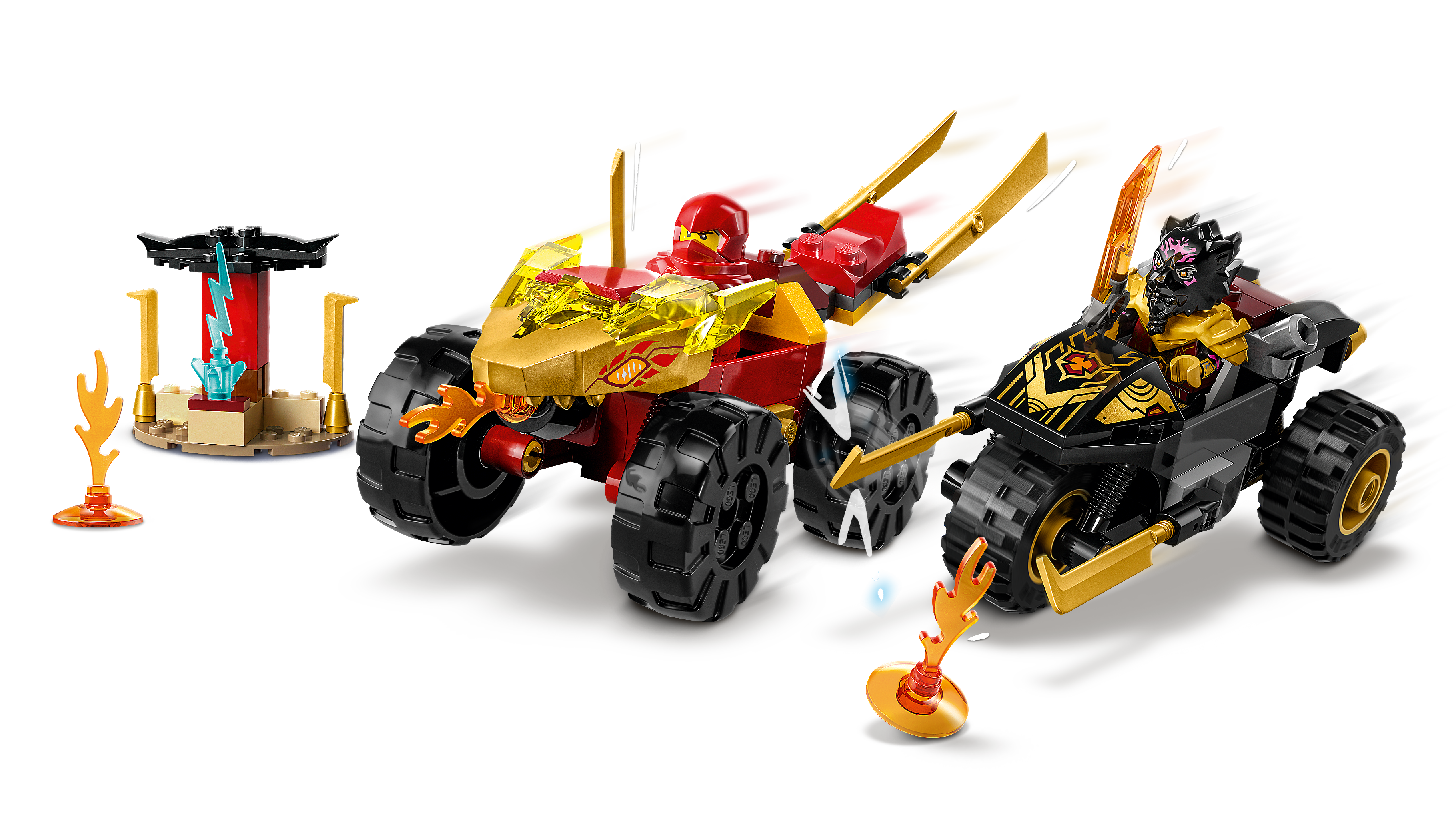 LEGO Ninjago Verfolgungsjagd mit Kais Flitzer und Ras' Motorrad 71789 - Bild 5