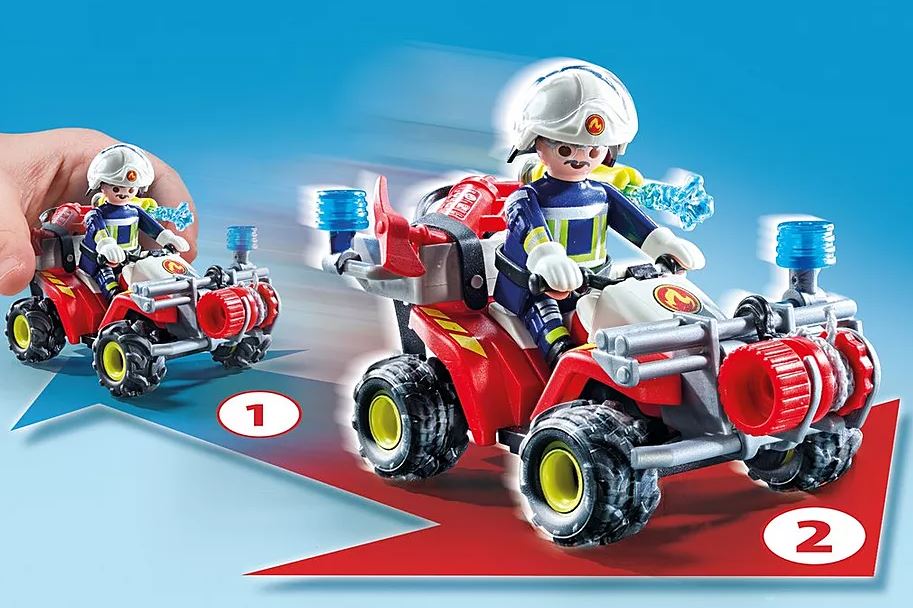 PLAYMOBIL Action Heroes Feuerwehr Quad löscht Heckenbrand 71825 - Bild 4