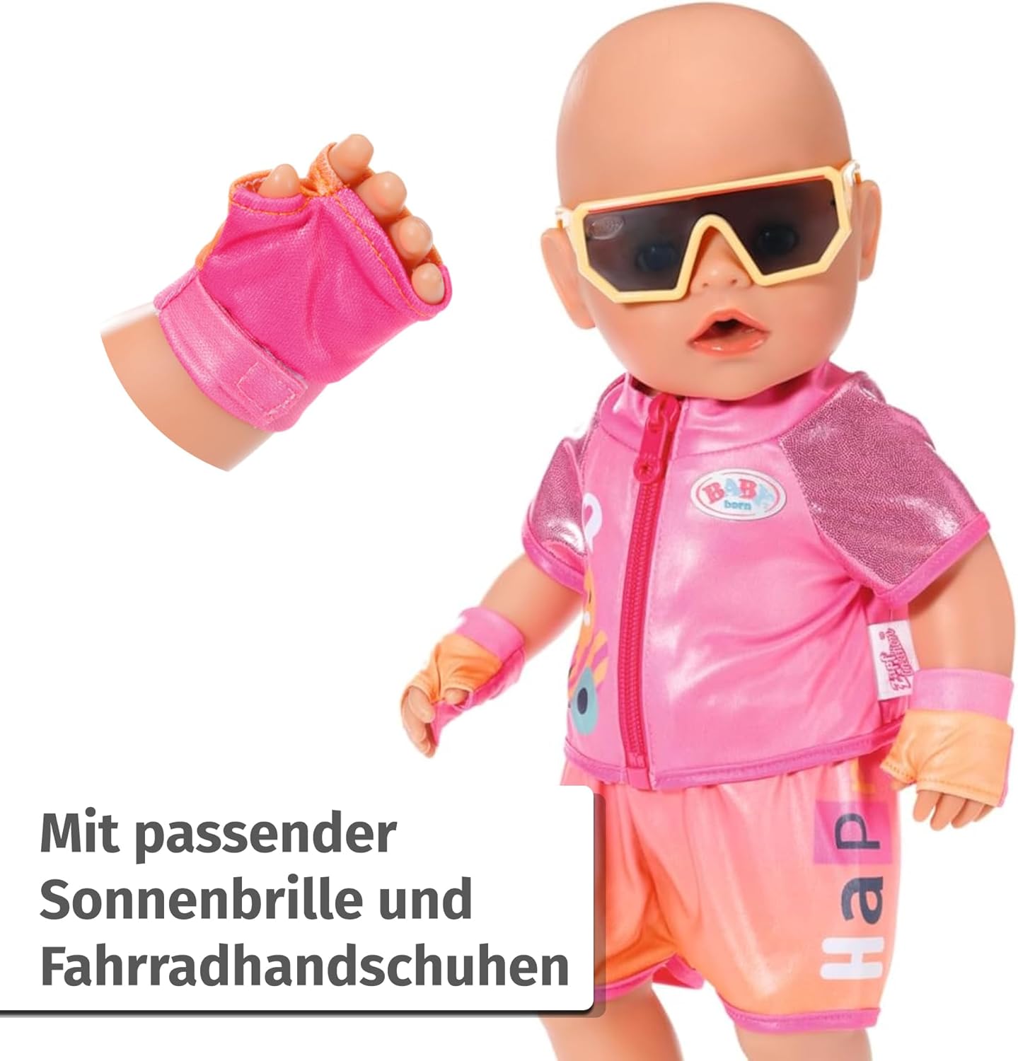 BABY born Fahrrad-Kleidung mit Brille & Handschuhen (43 cm) - Bild 6