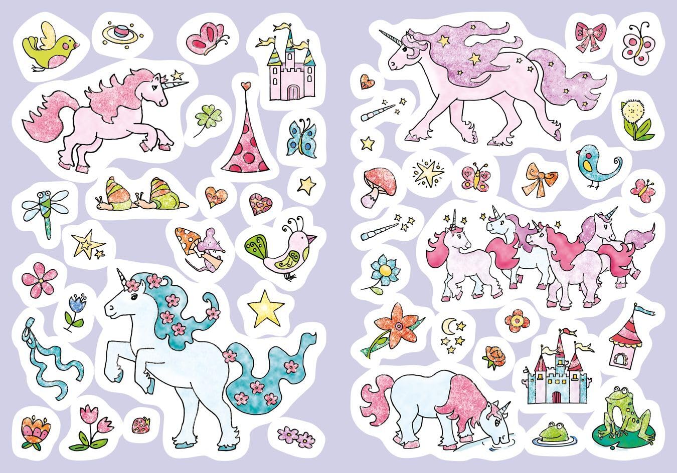 Glitzer- Sticker Malbuch Einhorn - Bild 3