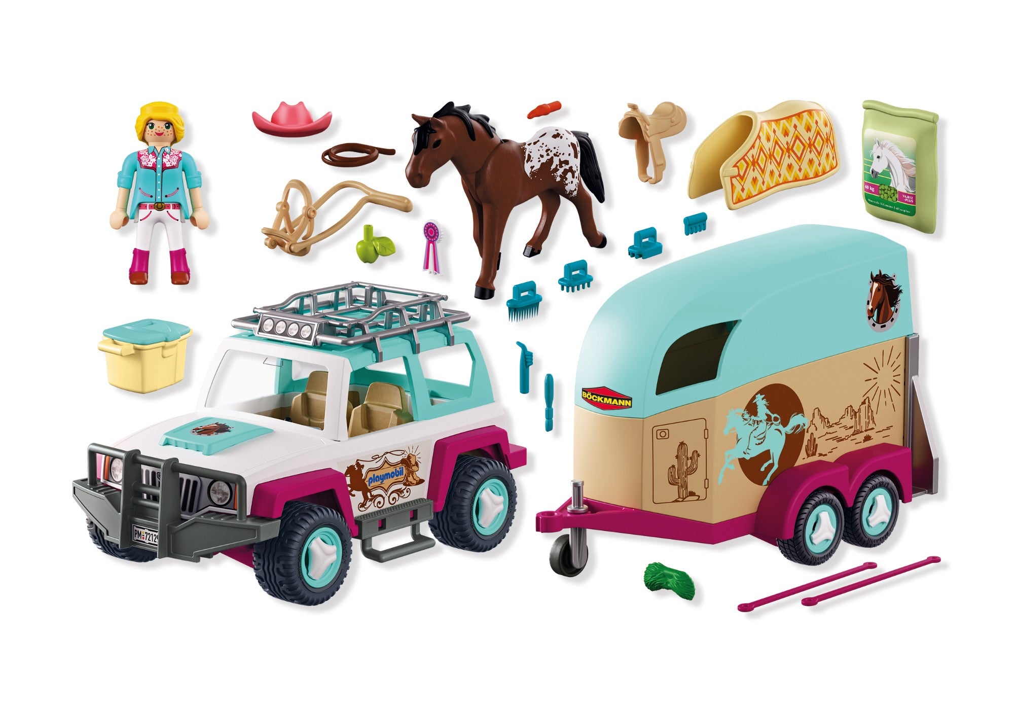 PLAYMOBIL I love horses Geländewagen mit Pferdeanhänger 72129 - Bild 5