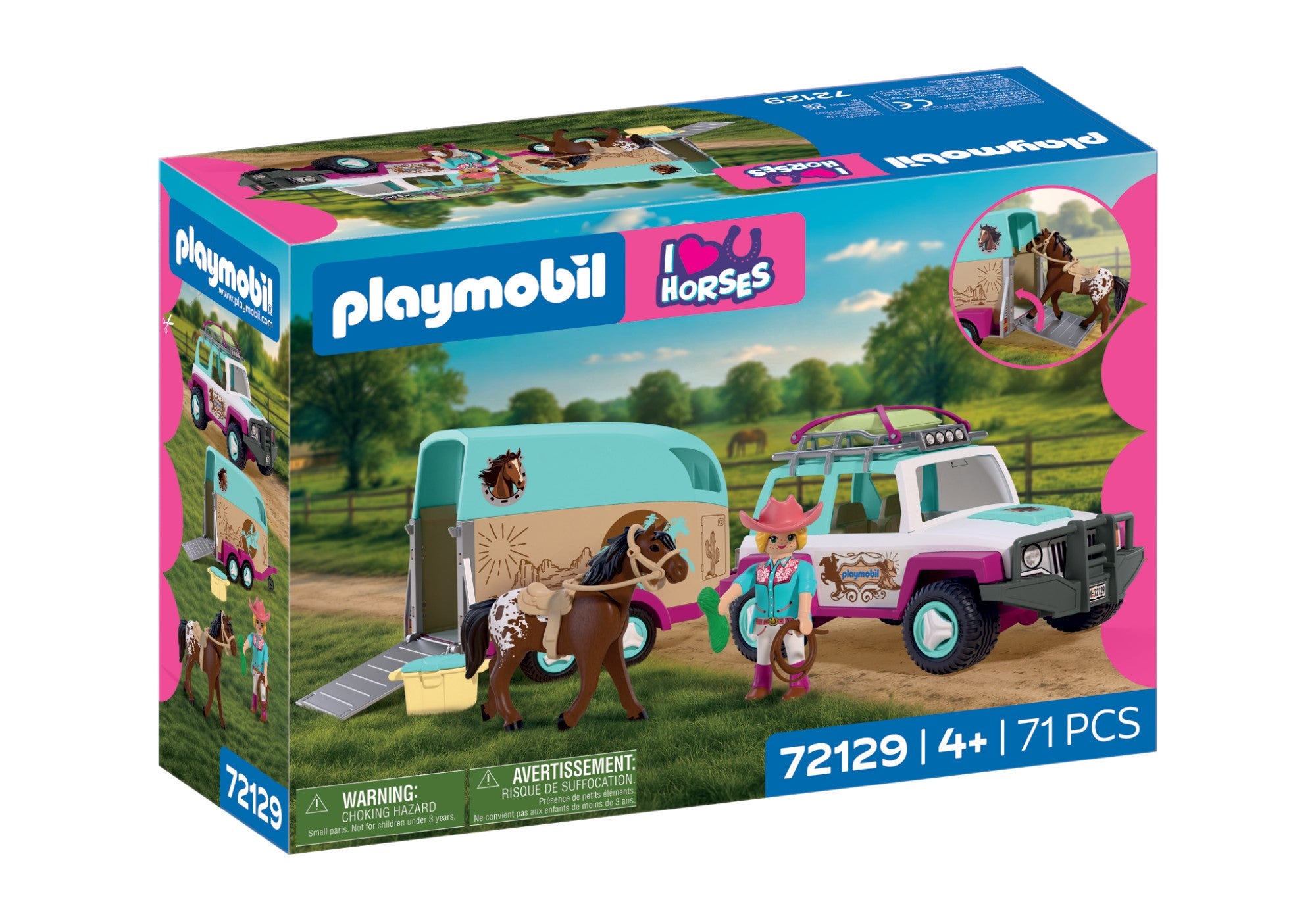 PLAYMOBIL I love horses Geländewagen mit Pferdeanhänger 72129 - Bild 1
