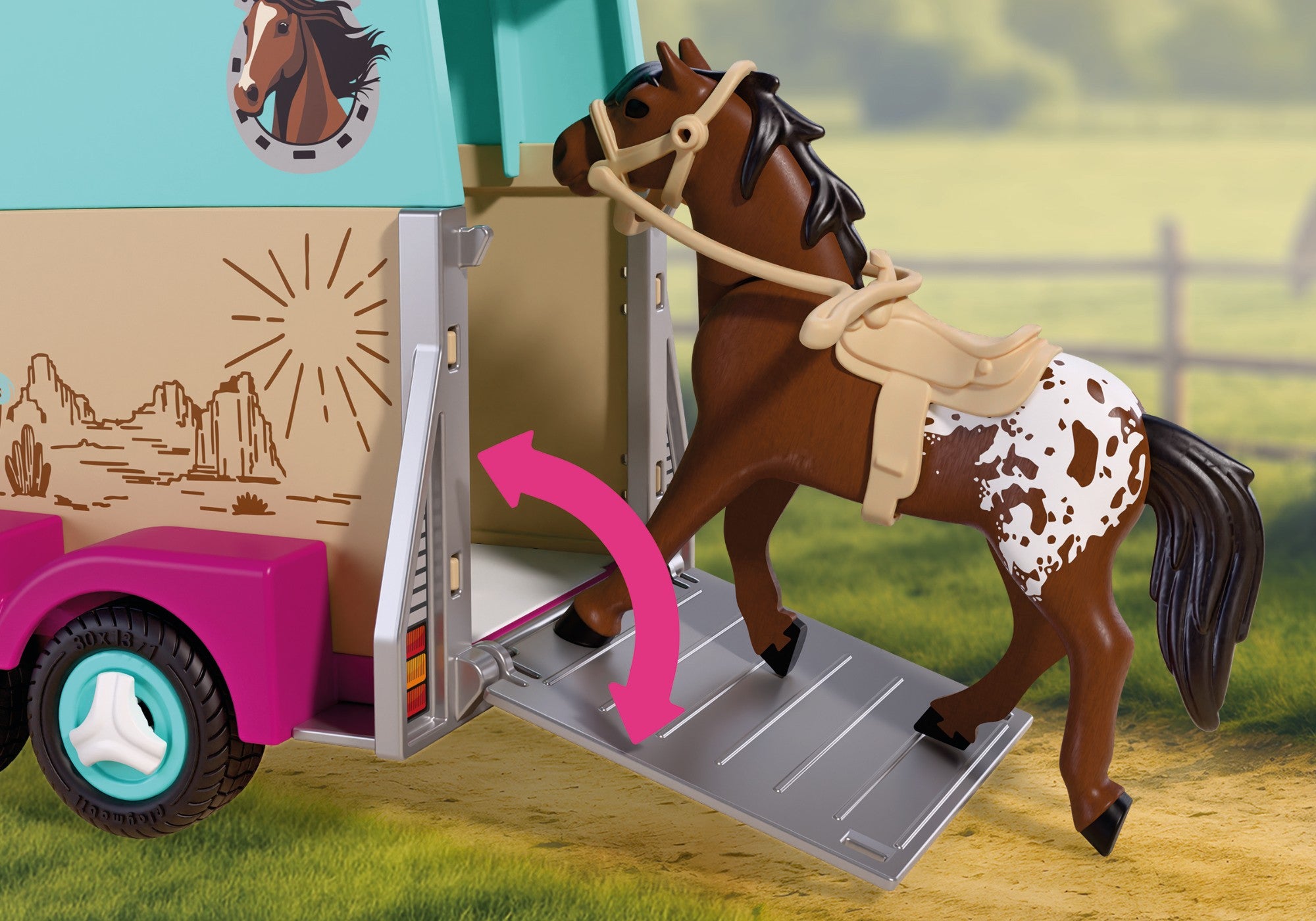 PLAYMOBIL I love horses Geländewagen mit Pferdeanhänger 72129 - Bild 3