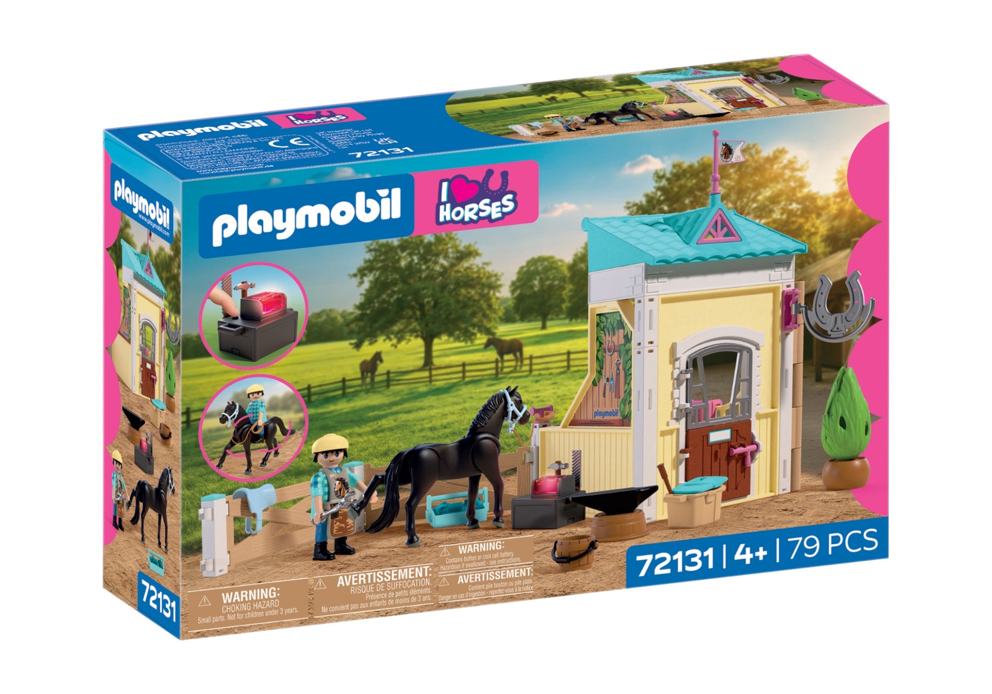 PLAYMOBIL I love horses Kleiner Stall mit Hufschmied 72131 - Bild 1