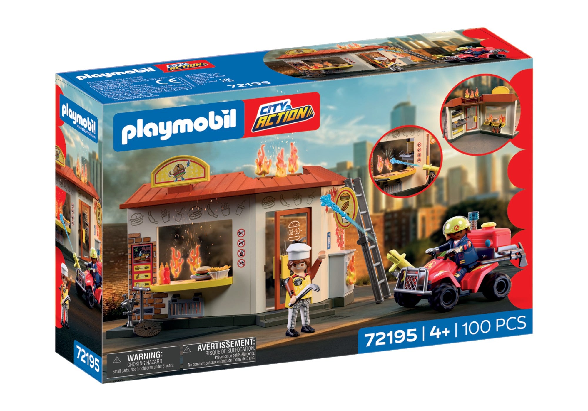 PLAYMOBIL Feuerwehr-Quad mit Burger-Bude 72195 - Bild 1