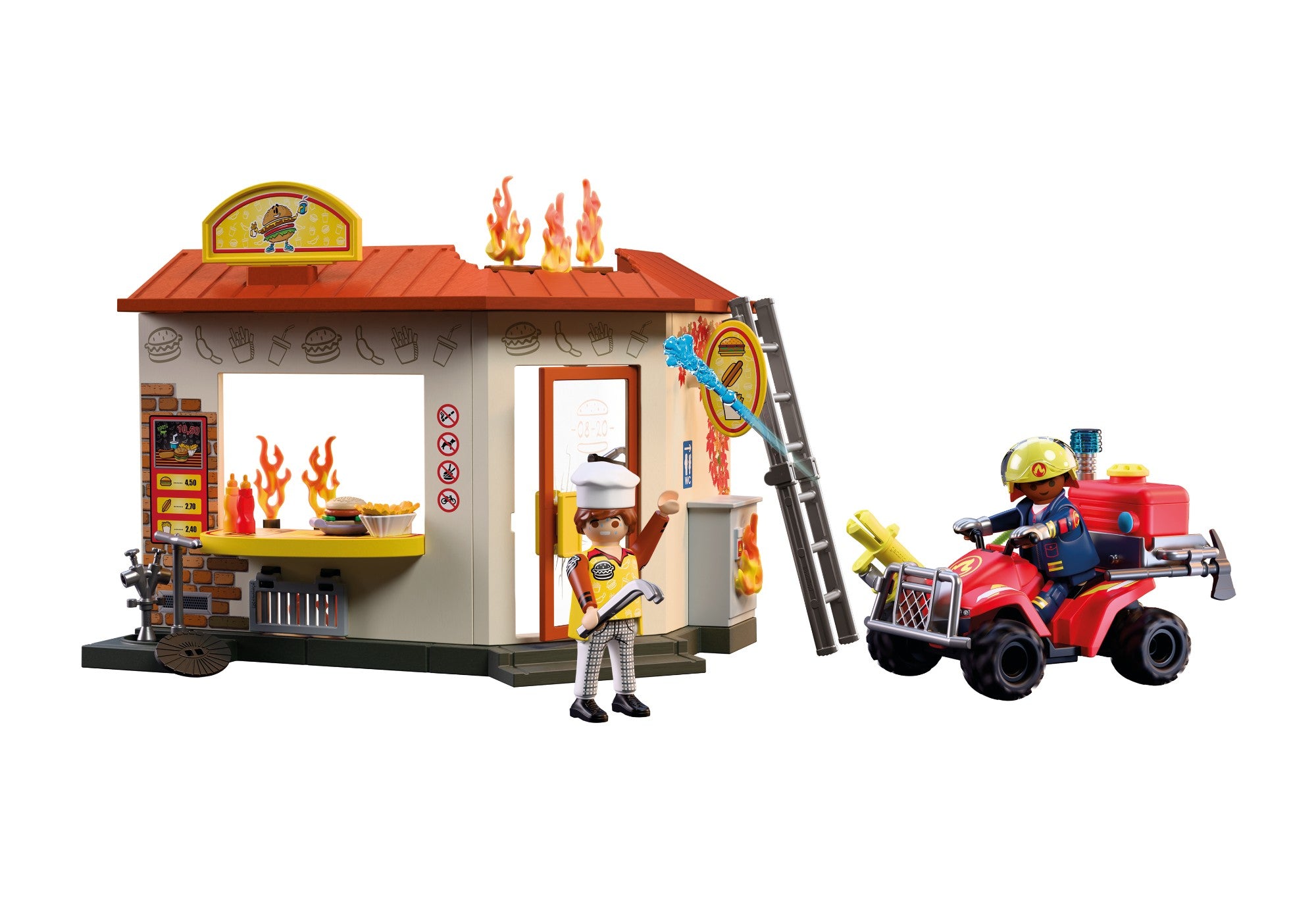 PLAYMOBIL Feuerwehr-Quad mit Burger-Bude 72195 - Bild 2