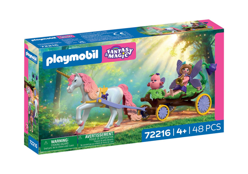 Verpackung des PLAYMOBIL Sets 72216 Einhornkutsche aus der Reihe Fantasy & Magic