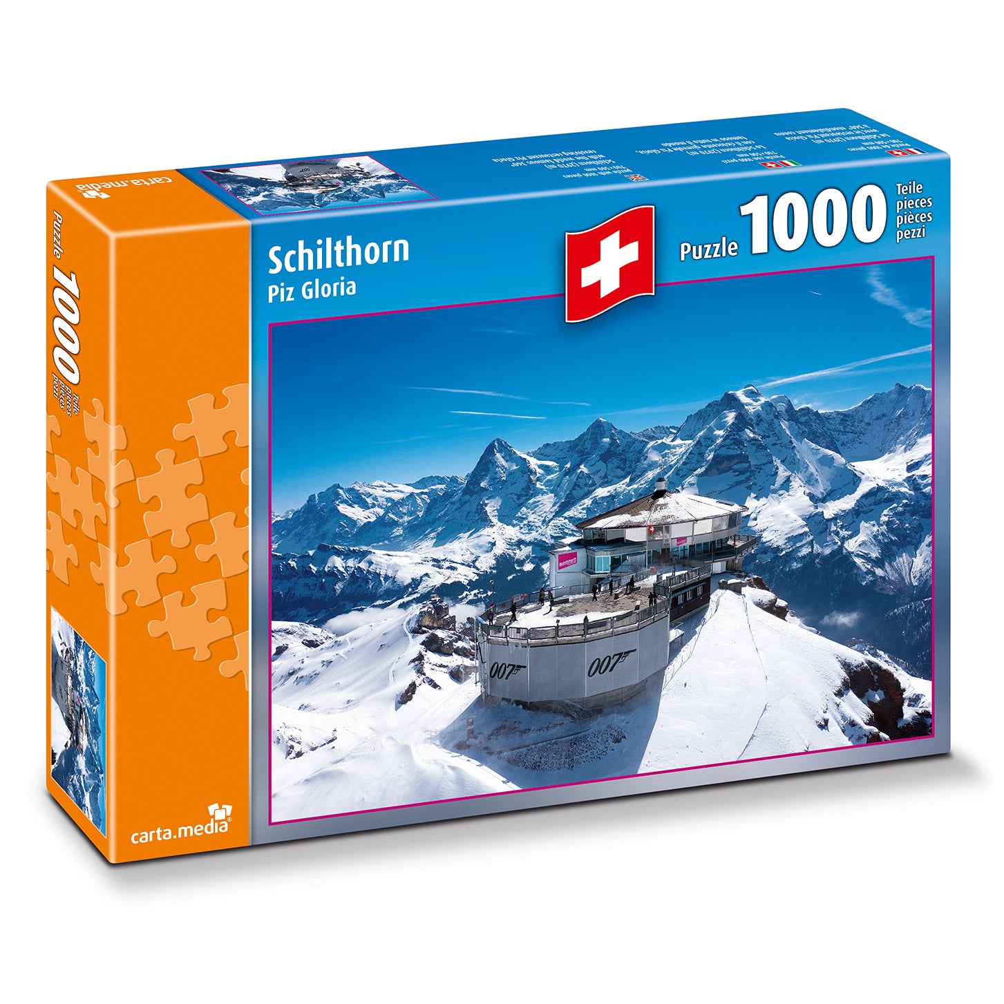 Puzzle 1000 Teile Schilthorn mit Restaurant Piz Gloria - Bild 1