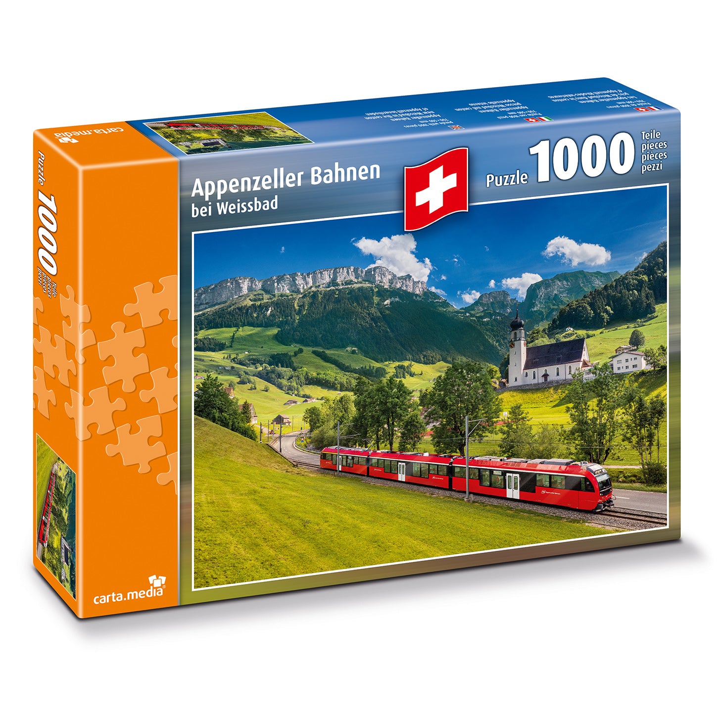 Puzzle 1000 Teile Appenzellerbahnen bei Weissbad - Bild 1