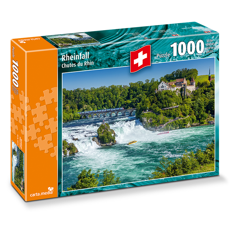 Puzzle 1000 Teile Rheinfall mit Schloss Laufen - Bild 1