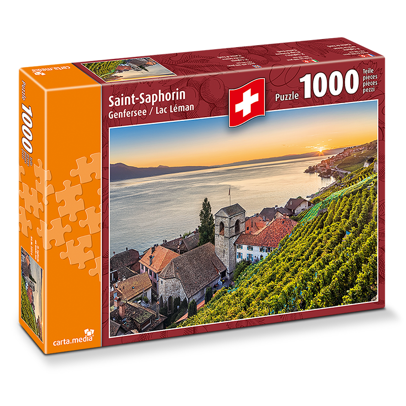 Puzzle 1000 Teile Saint-Saphorin am Genfersee - Bild 1