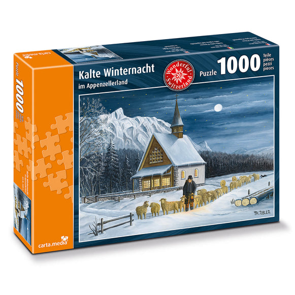 Puzzle Kalte Winternacht im Appenzellerland 1000 Teile