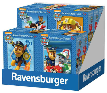 Verkaufsdisplay Mini-Puzzles Paw Patrol mit mehreren Motiven