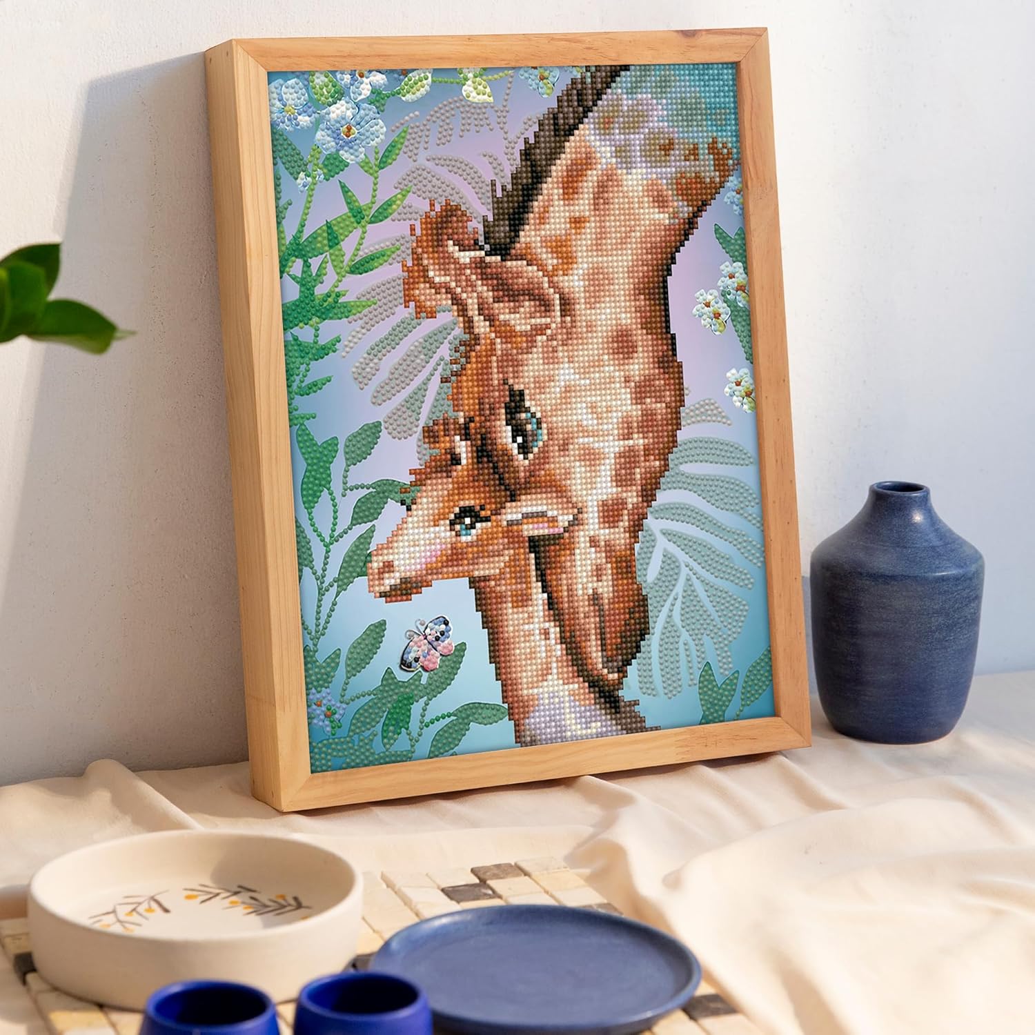Diamond Dotz Giraffe mit Baby 35 x 27cm - Bild 3