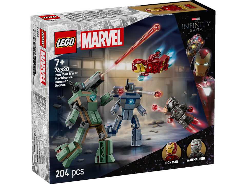 LEGO Marvel Iron Man & War Machine vs. Hammer-Drohnen 76320