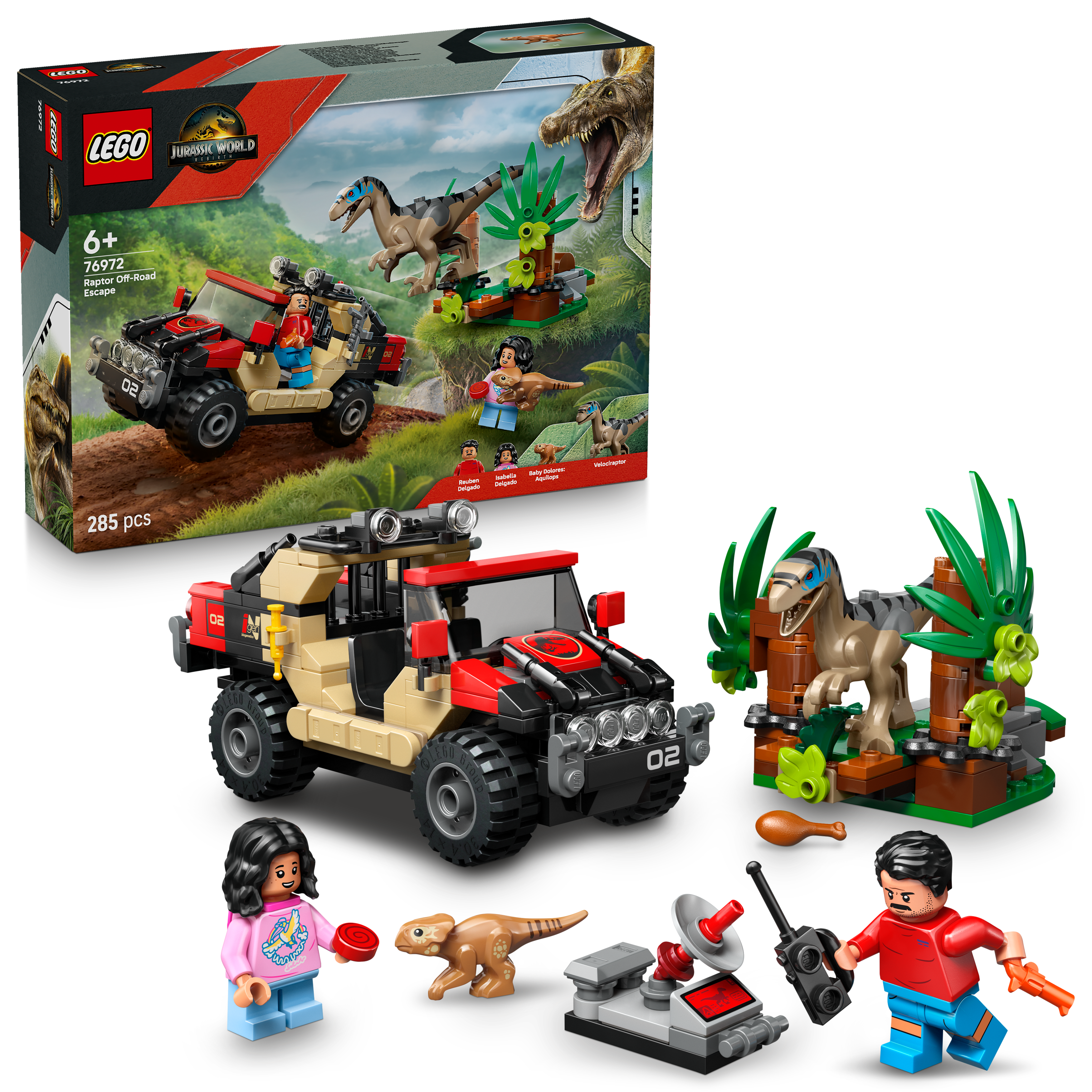 LEGO Jurassic World Raptor: Verfolgungsjagd mit dem Geländewagen 76972 - Bild 6