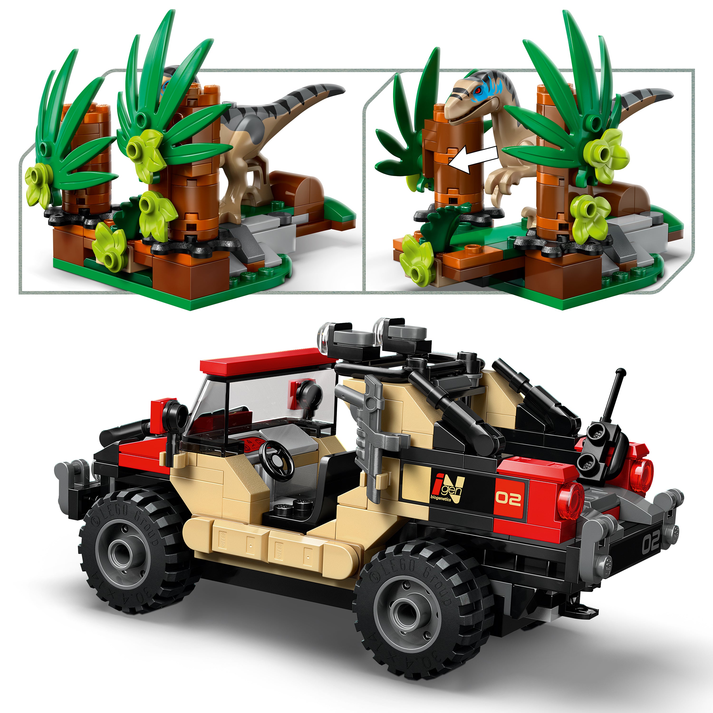 LEGO Jurassic World Raptor: Verfolgungsjagd mit dem Geländewagen 76972 - Bild 3