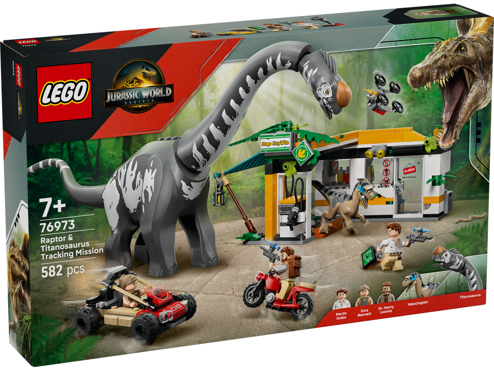 LEGO Jurassic Raptor & Titanosaurus: Grosse Fährtensuche 76973