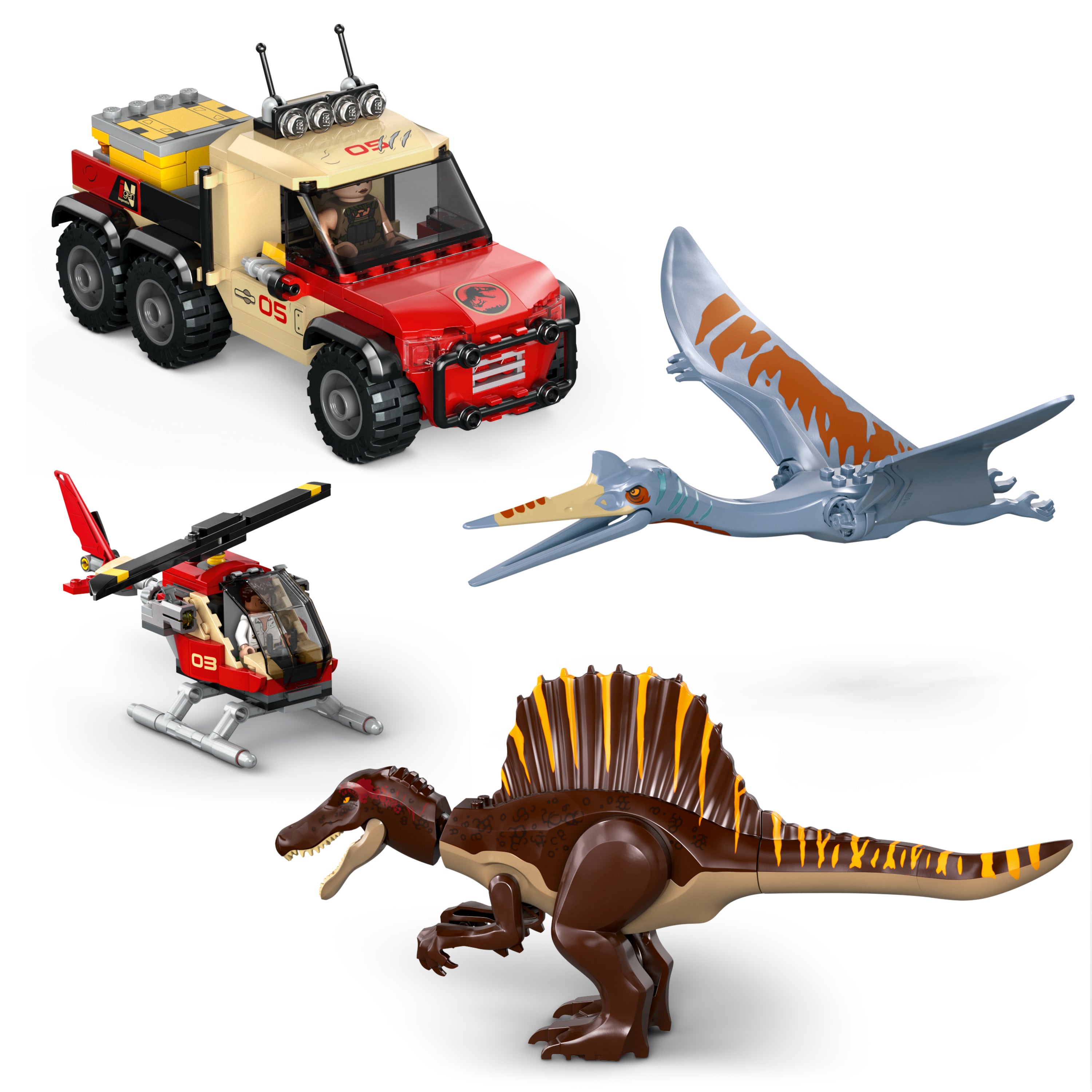 LEGO Jurassic World Spinosaurier & Quetzalcoatlus: Hubschrauber-Einsatz 76976 - Bild 4