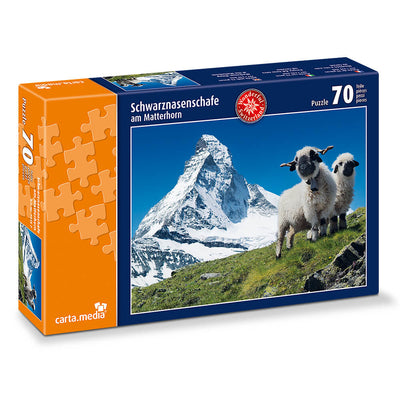 Puzzle Schwarznasenschafe mit Matterhorn 70 Teile