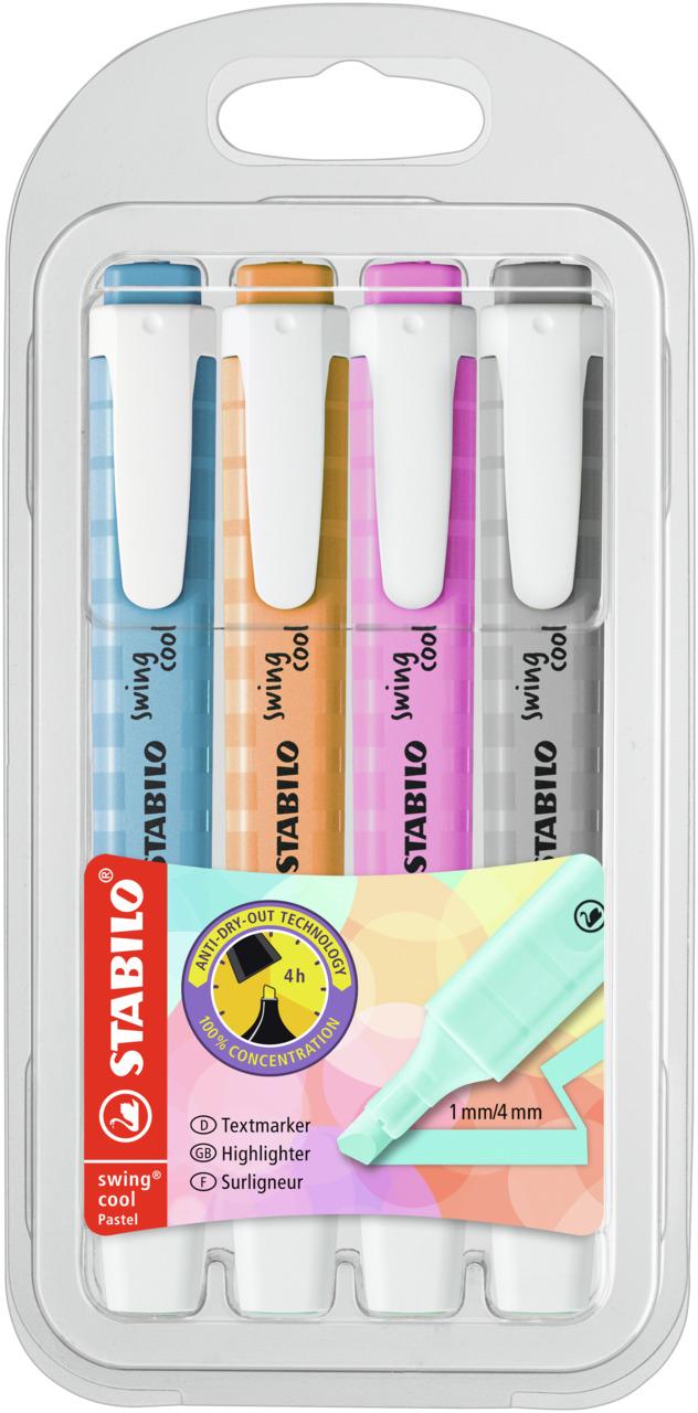 STABILO Textmarker swing cool Pastell 4er Etui Edition 2022 - Bild 1