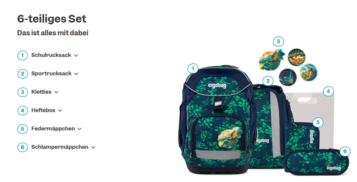 Ergobag Pack 6-tlg. Set DrachenbezwingBär - Bild 7