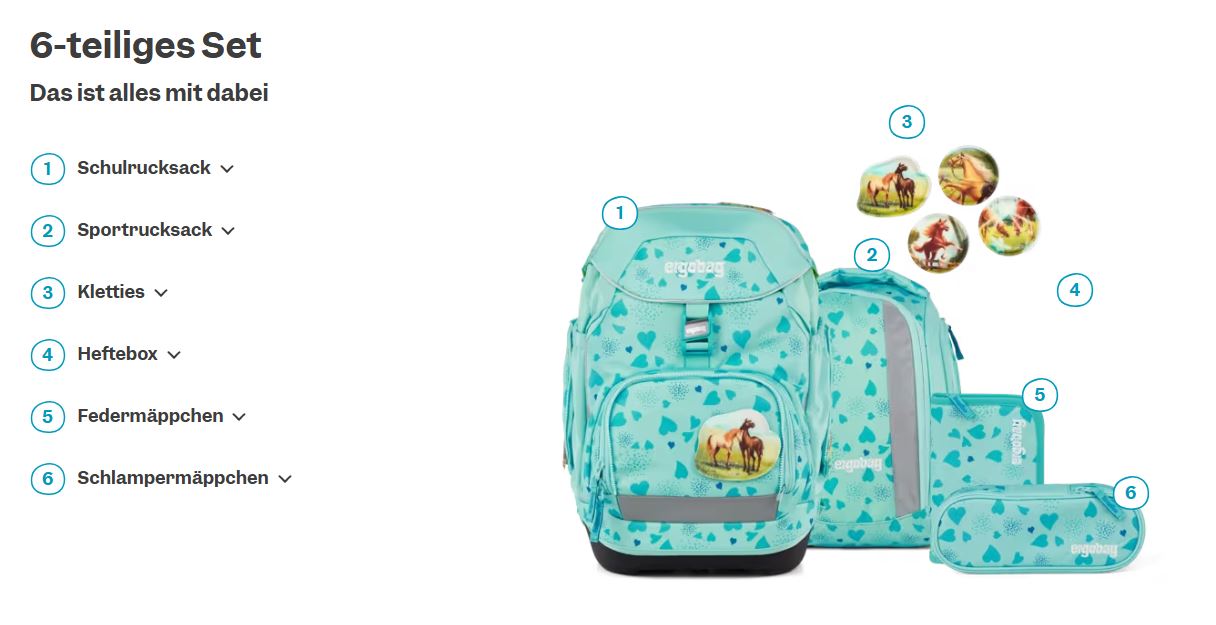 Ergobag Pack 6-tlg. Set ReitBärtraum - Bild 7