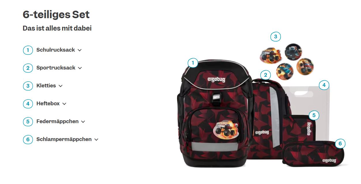 Ergobag Pack 6-tlg. Set UnaufhaltBär - Bild 7