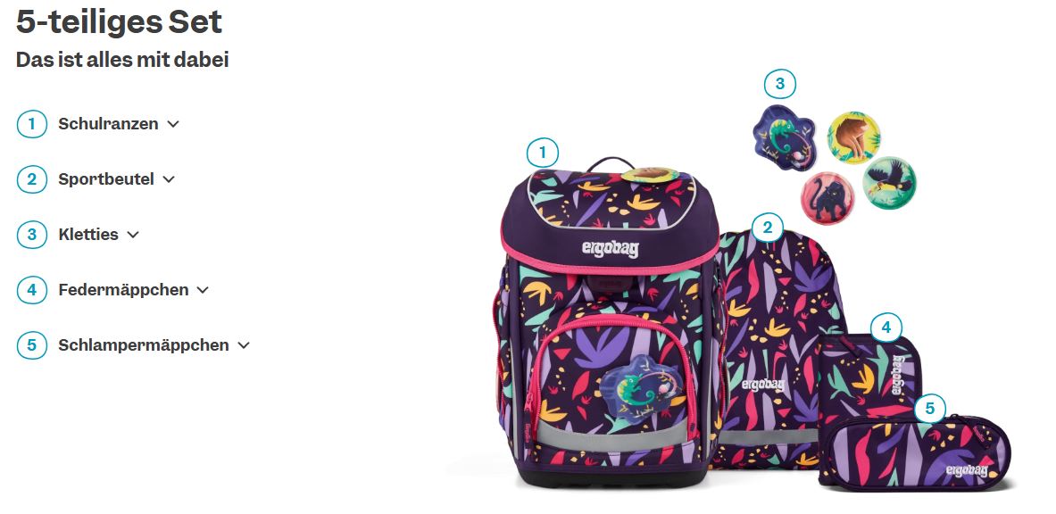 Ergobag Cubo 5-tlg. Set AmBärzonas - Bild 6