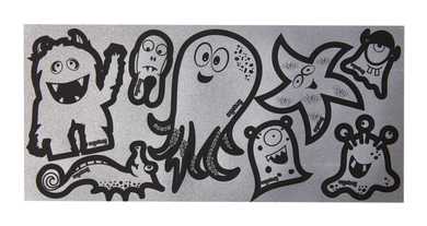 Ergobag Reflexie-Sticker Monster silber - Bild 1