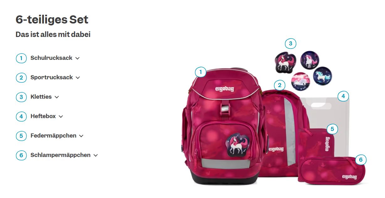 Ergobag Pack 6-tlg. Set MondzauBär - Bild 7