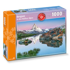 Puzzle 1000 Teile Bergsee in den Walliseralpen