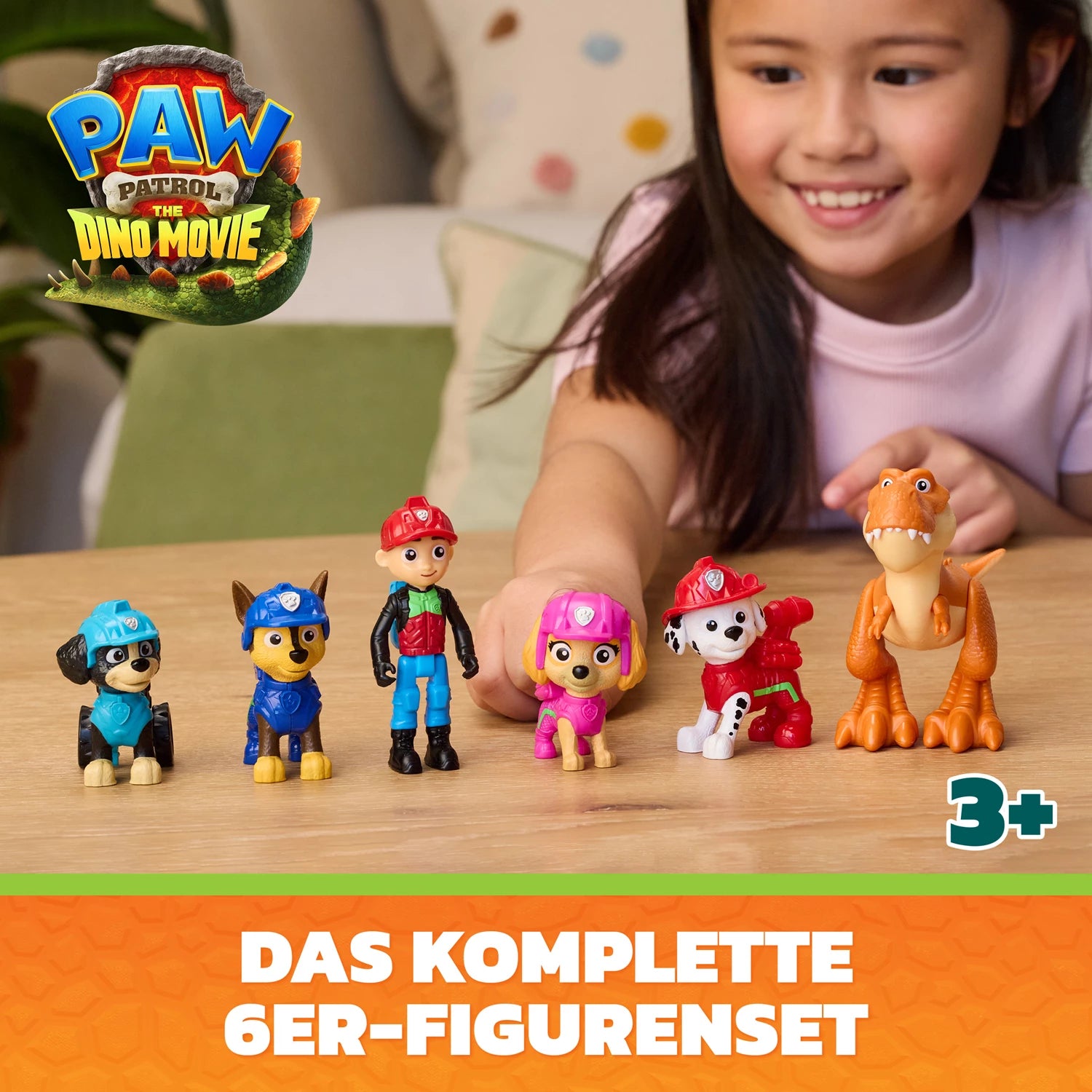 PAW Patrol Dino Movie Figuren-Set mit T-Rex, 6-teilig - Bild 3