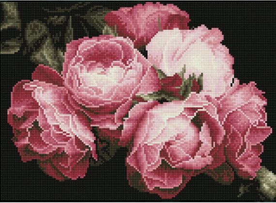 Diamond Painting Vintage Rosen - Bild 1
