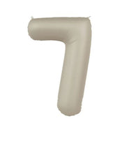 Folienballon Zahl 7 Creamy Latte