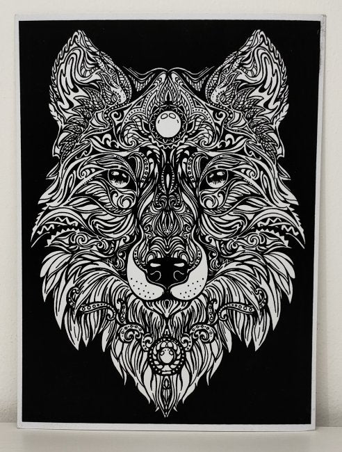 TataRuga Samtbild zum Ausmalen A3 Wolf - Bild 1