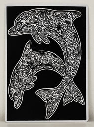 TataRuga Samtbild zum Ausmalen A3 Delfine