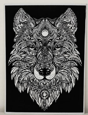 TataRuga Samtbild zum Ausmalen A4 Wolf