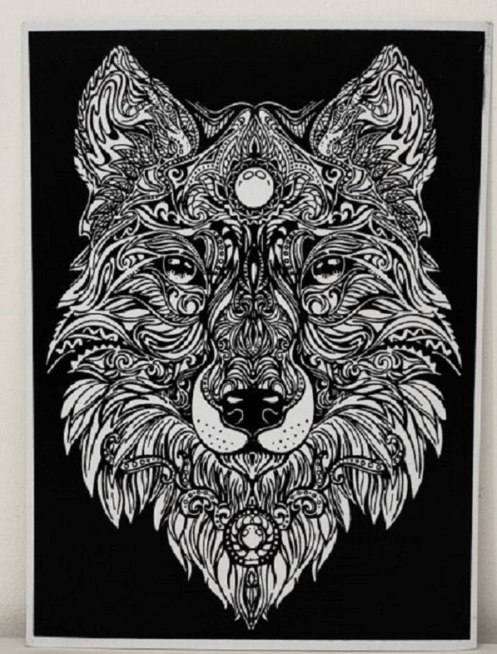 TataRuga Samtbild zum Ausmalen A4 Wolf - Bild 1