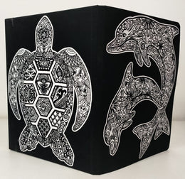 TataRuga Samtbild zum Ausmalen, Mappe Delfine und Schildkröte