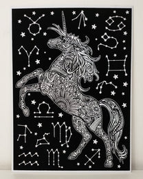 TataRuga Samtbild zum Ausmalen A3 Einhorn