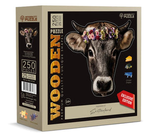 Puzzle Holz Rätisches Grauvieh Käthy 250 Teile