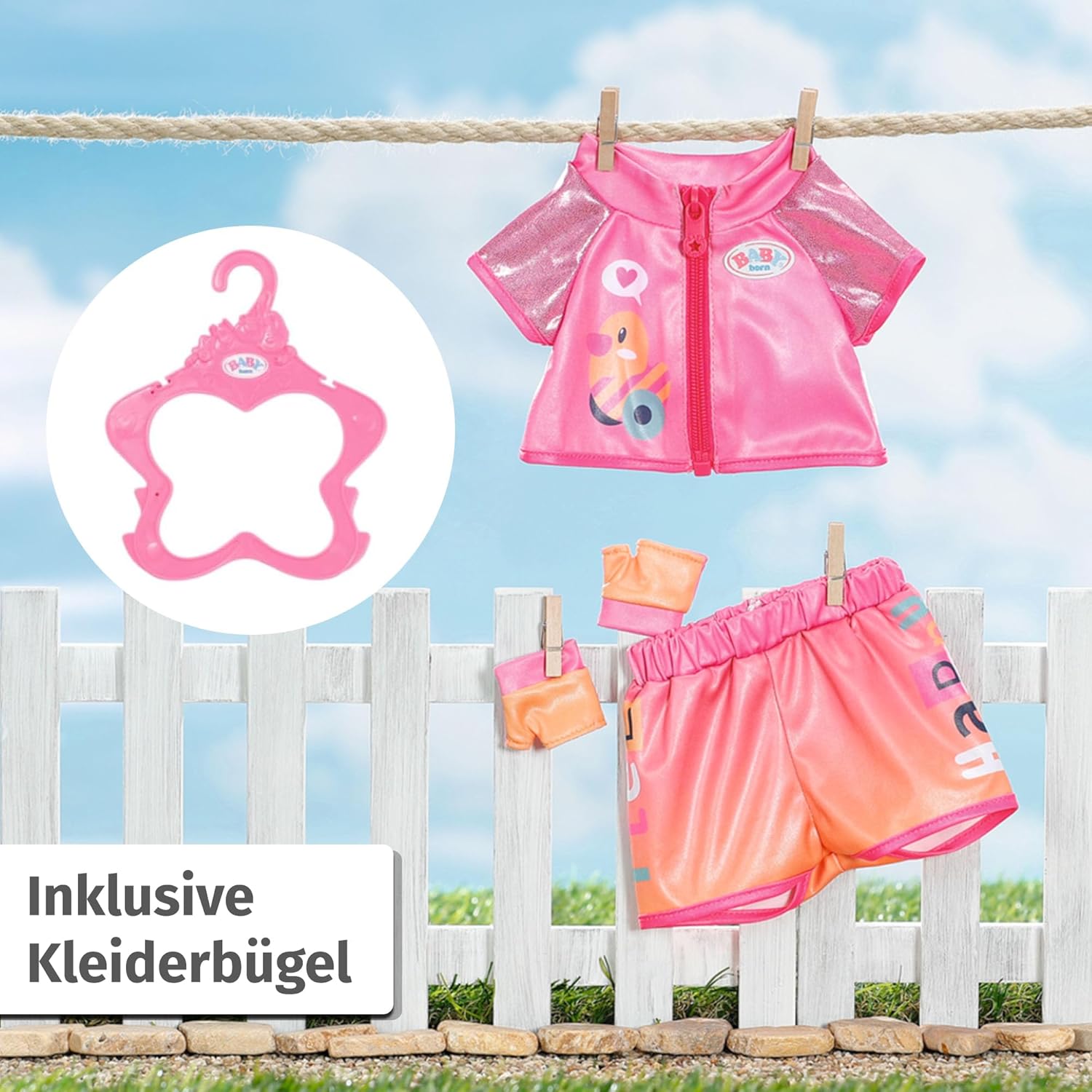 BABY born Fahrrad-Kleidung mit Brille & Handschuhen (43 cm) - Bild 5