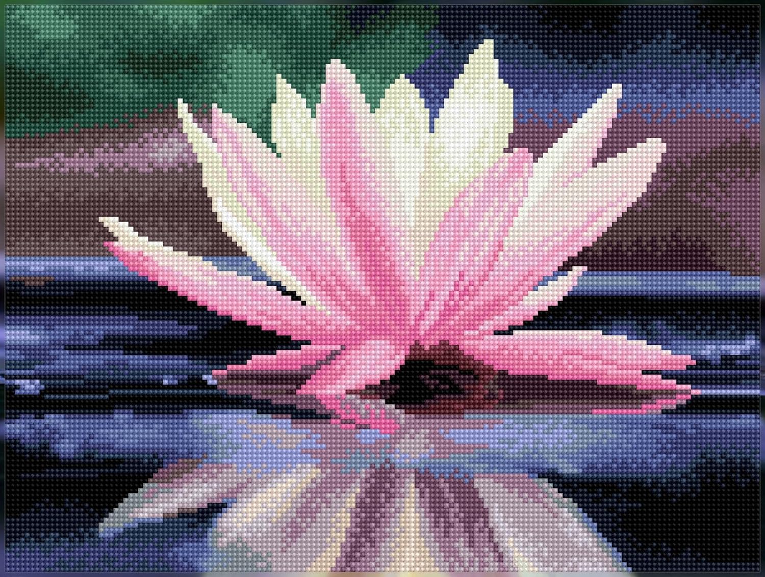Diamond Painting Seerose - Bild 1