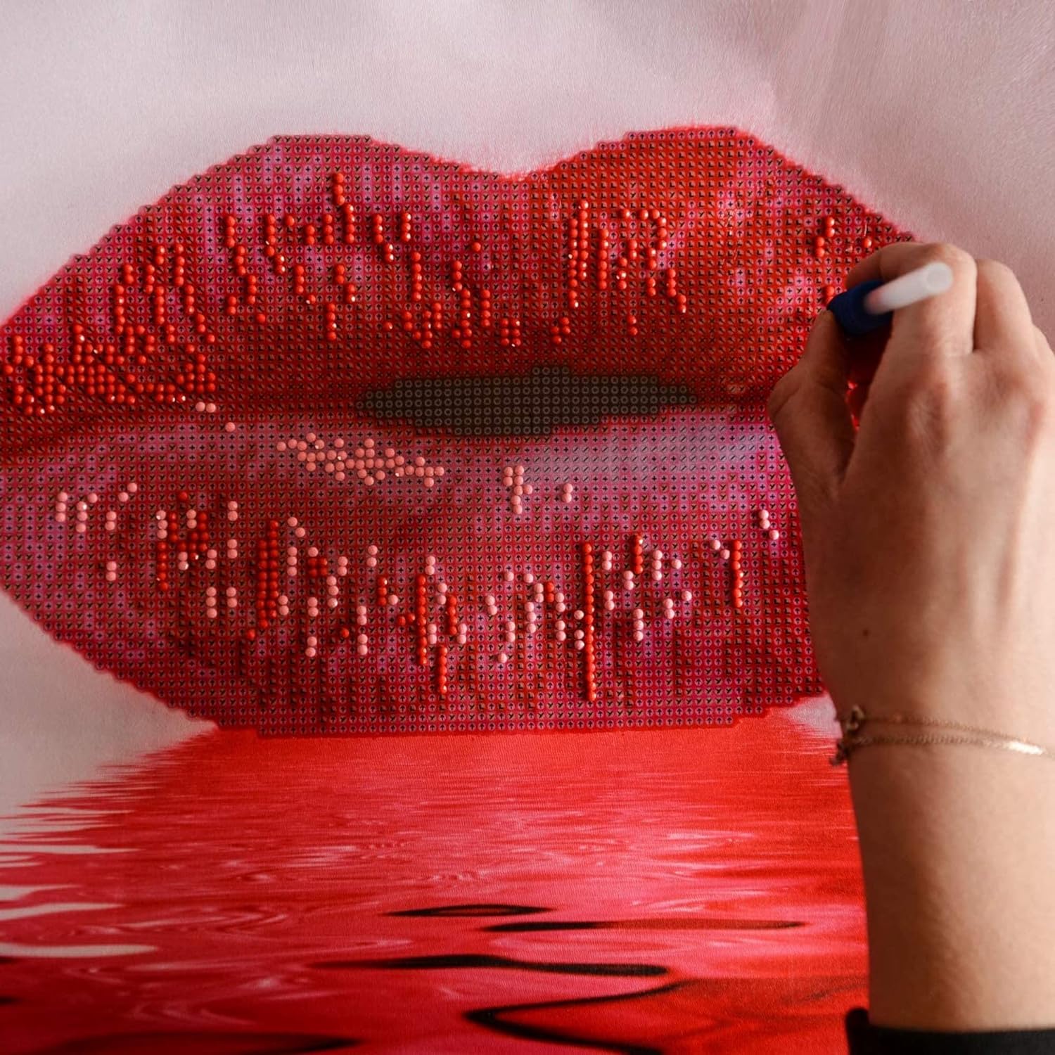 Diamond Painting Rote Lippen - Bild 4