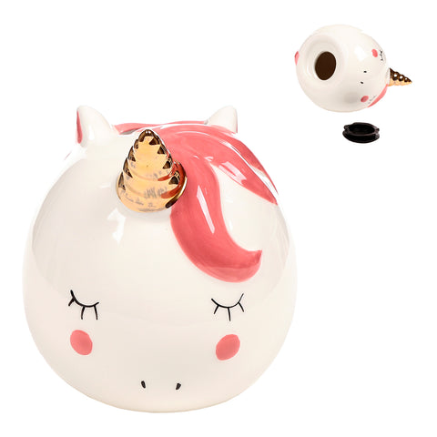 Spardose Einhorn weiss