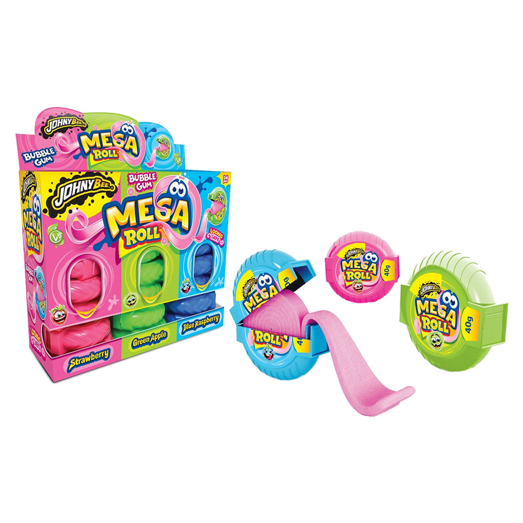 Johny Bee Mega Roll Bubble Gum 40g - Bild 1