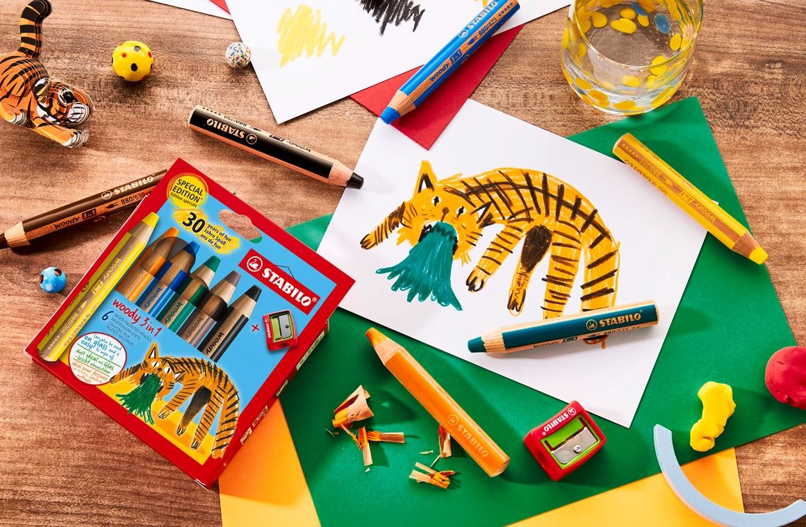 Stabilo Woody 3in1 Malstift 6er Tiger - Bild 2