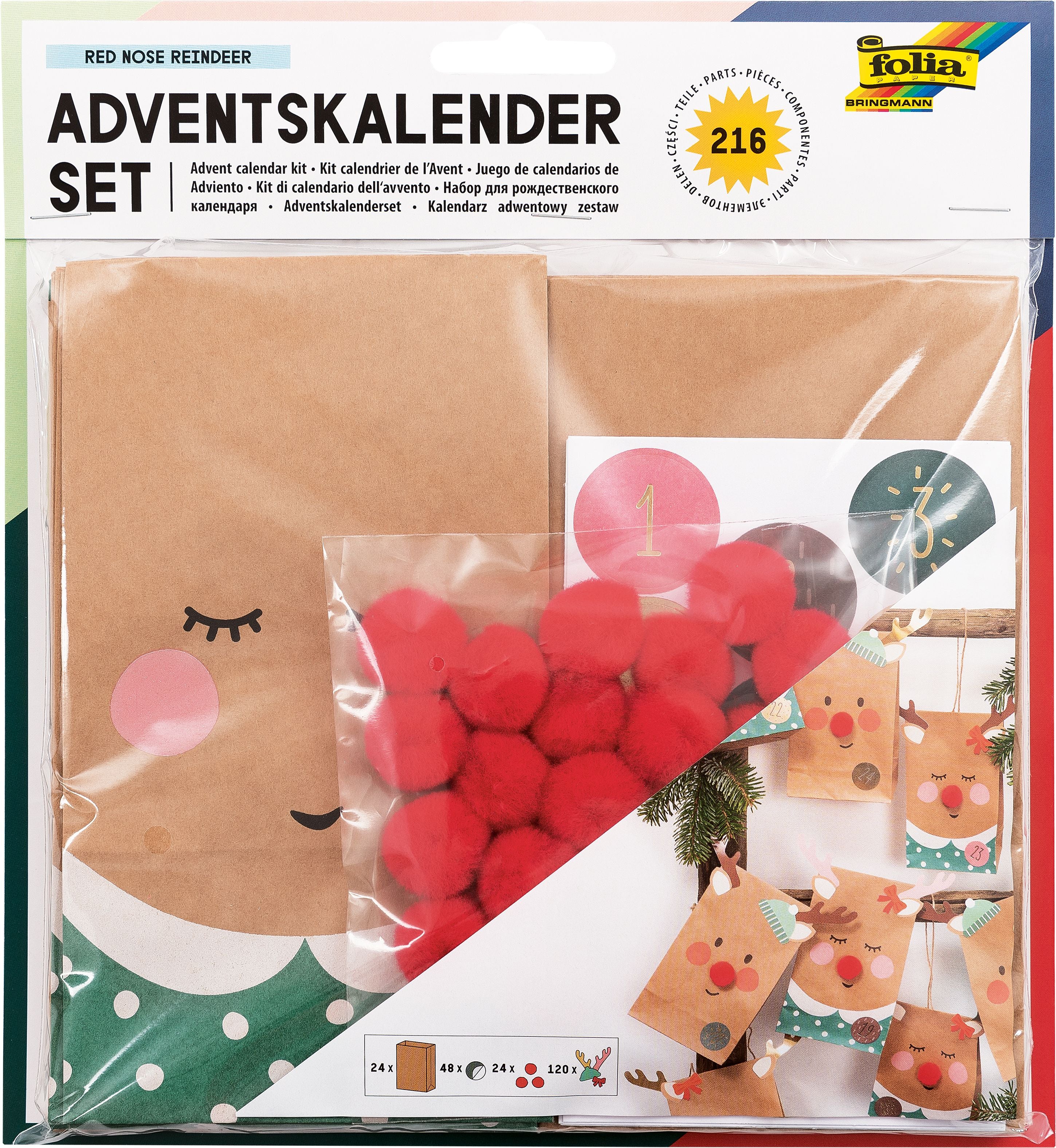 Adventskalender Bastelset Red Nose - Bild 1
