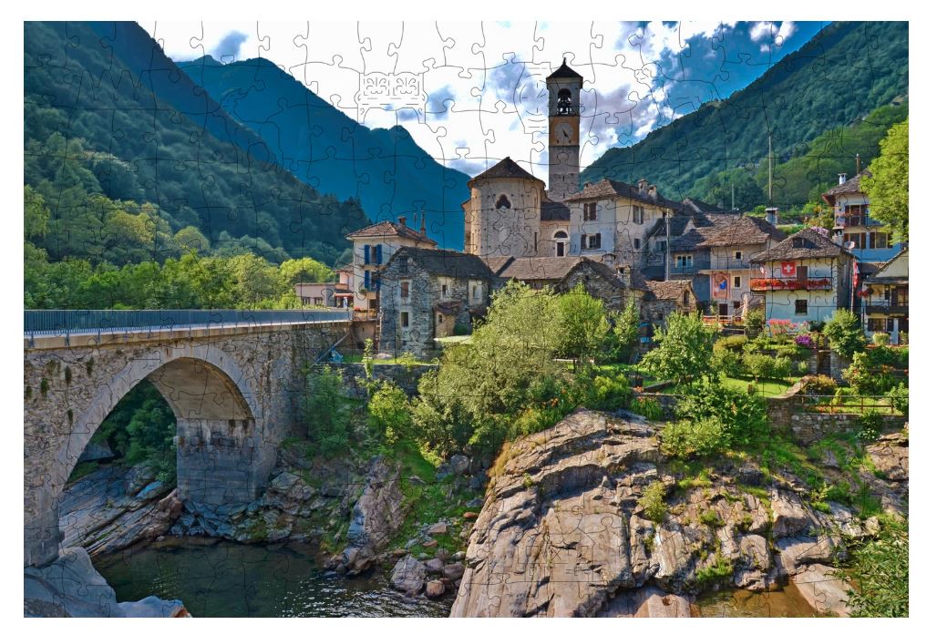 Puzzle Holz Val Verzasca 250 Teile - Bild 2